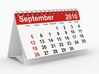 A calendar showing September 2010.