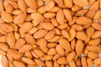 A selection of almonds close up.