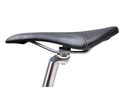 A black bike seat.