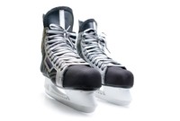 A pair of ice hockey skates.
