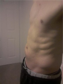 A left shot of my abs after completing the Slendertone 6 Week Plan.