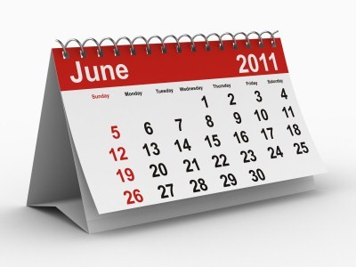 A calendar showing June 2011.