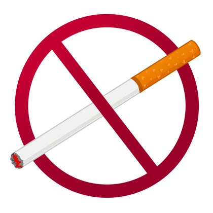 A cartoon no smoking sign.