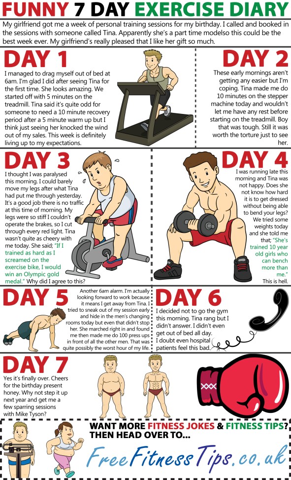 Funny 7 Day Exercise Diary