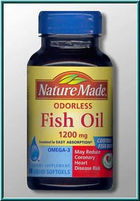 A container of fish oil.