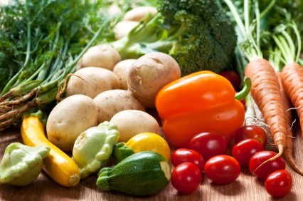 A selection of raw foods.
