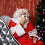 Santa Claus with a cold.