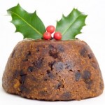 A traditional Christmas pudding.