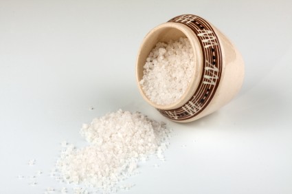 A small pot of sea salt.