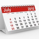 A calendar showing July 2010.