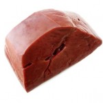 A raw piece of liver.