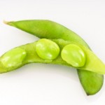 A pod of soybeans.
