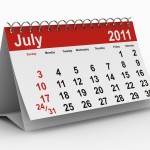 A calendar showing July 2011.