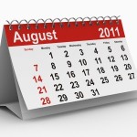 A calendar showing August 2011.
