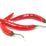 A group of red chilli peppers.