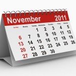 A calendar showing November 2011.