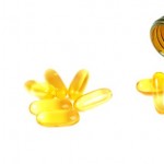 A container of omega 3 supplements.