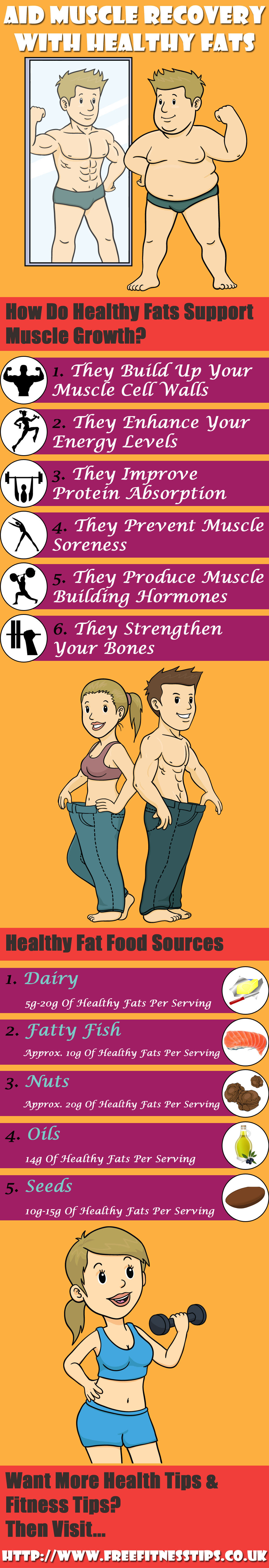 Aid Muscle Recovery With Healthy Fats Infographic